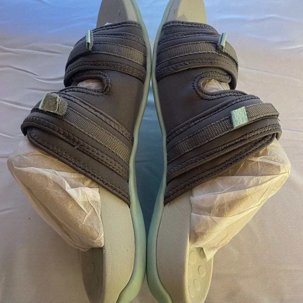 Vionic Sarah Adjustable Double Strap Slides Sandals Grey Blue Size 8.5 New - Picture 6 of 10